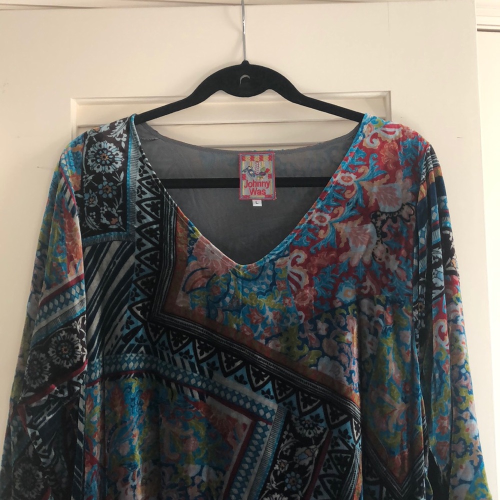Johnny Was velvet tunic